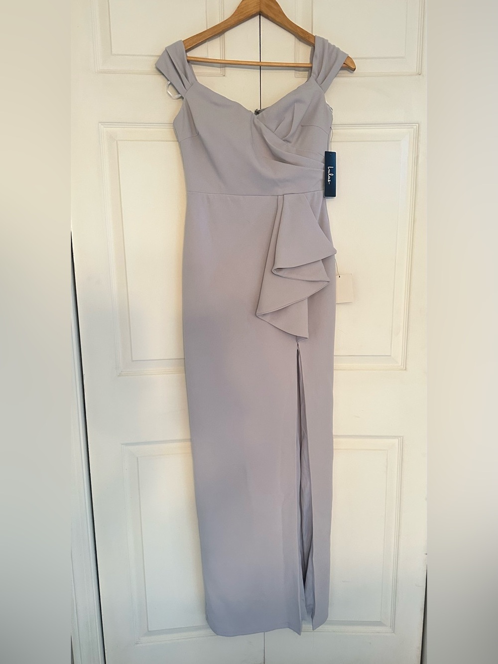 Lulu's Light Lavender Ruffle-Accent Maxi Dress